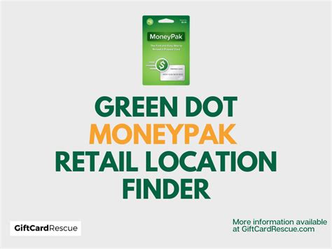 Green Dot MoneyPak Retail Locations Near You.